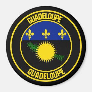 Guadeloupe-RundEmblem Magnet
