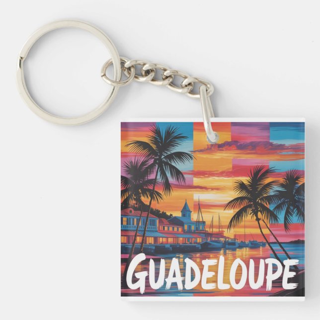 Guadeloupe Schlüsselanhänger (Vorderseite)