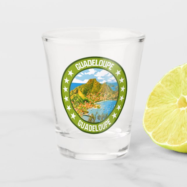 Guadeloupe Schnapsglas (Vorderseite)