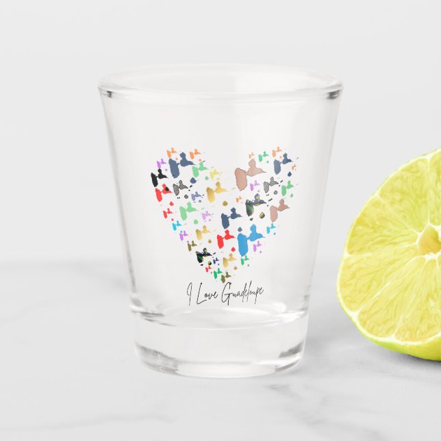GUADELOUPE SCHNAPSGLAS (Vorderseite)