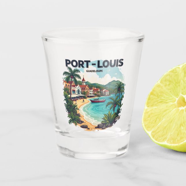 GUADELOUPE SCHNAPSGLAS (Vorderseite)