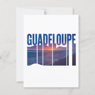 Guadeloupe: Tropischer Sonnenuntergang in der Kari Postkarte