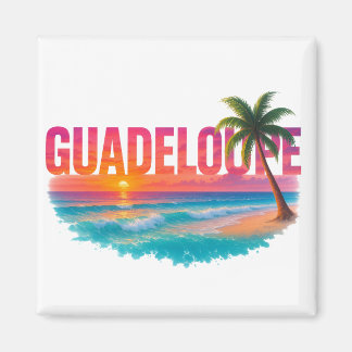 Guadeloupe Tropischer Sonnenuntergang Magnet