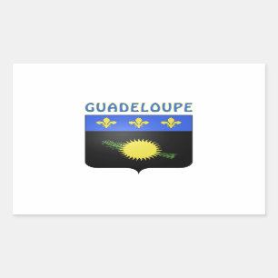 Guadeloupe-Wappen Rechteckiger Aufkleber