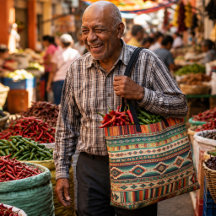 "GUAJILLO"-SCHULTERTASCHE - MEXIKANISCHES GEWEBE