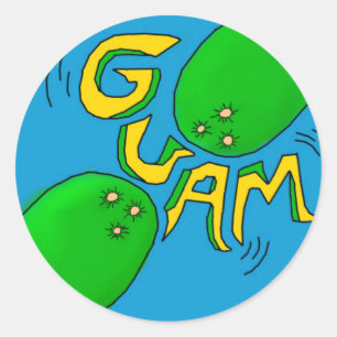 Guam-Aufkleber Runder Aufkleber