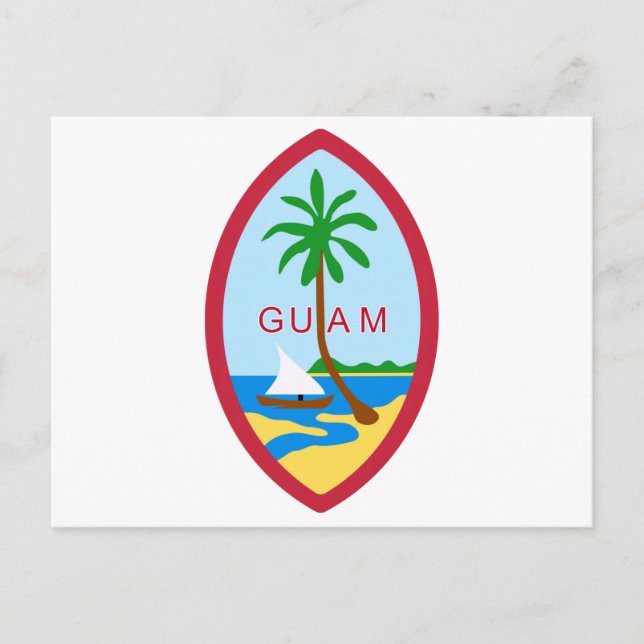 GUAM - Emblem/Fahne/Wappen/Symbol Postkarte (Vorderseite)