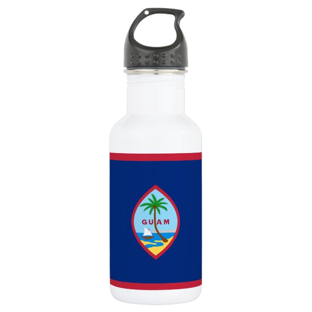 Guam Flag Edelstahlflasche (Vorderseite)