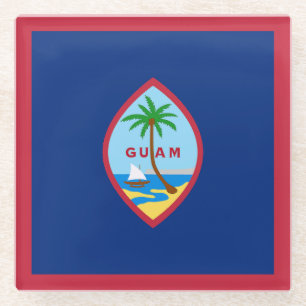 Guam Flag Glasuntersetzer