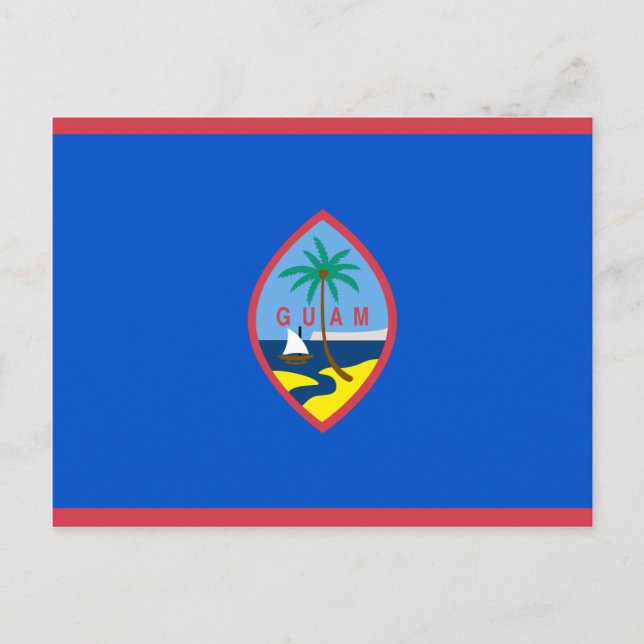 Guam Flag GU Postkarte (Vorderseite)