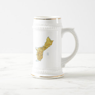 Guam Flag ~ Map-Tasse Bierglas