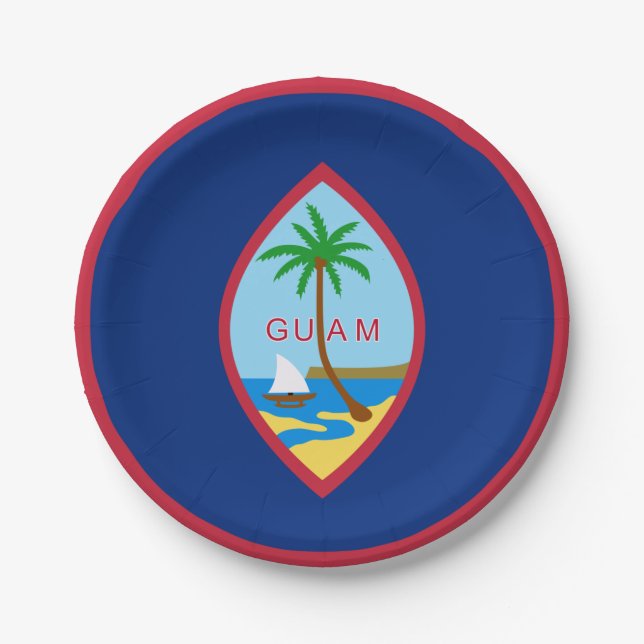 Guam flag  pappteller (Vorderseite)