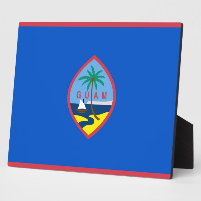 Guam Flag Plaque Fotoplatte (Seite)