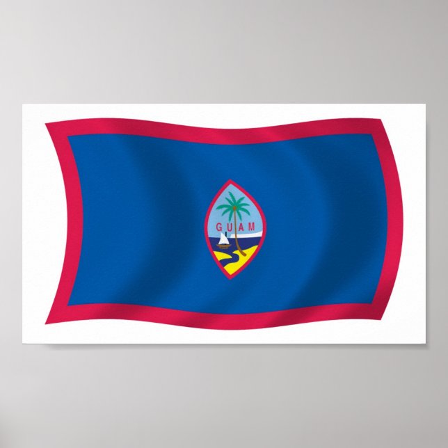 Guam Flag Poster Print (Vorne)