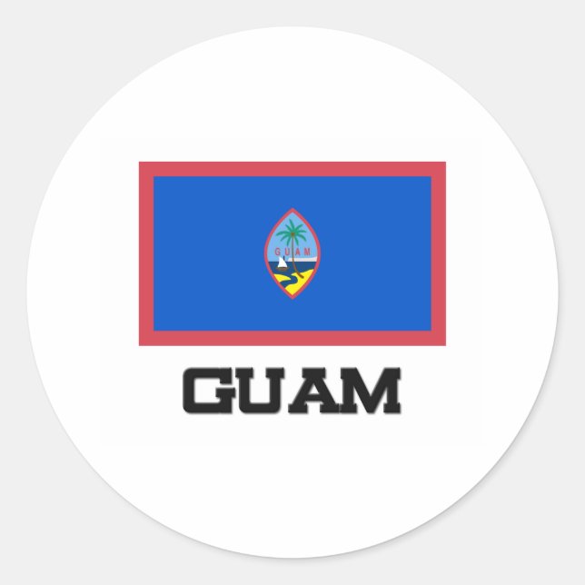 Guam Flag Runder Aufkleber (Vorderseite)