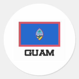Guam Flag Runder Aufkleber