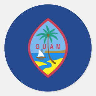 Guam Flag Runder Aufkleber