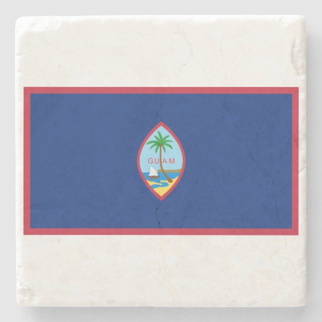 Guam Flag Steinuntersetzer (Vorderseite)