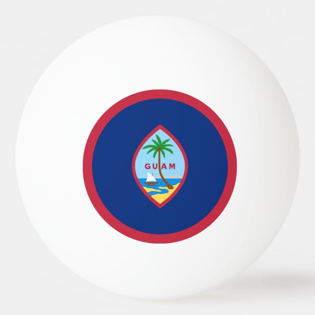 Guam Flag Tischtennisball (Vorderseite)