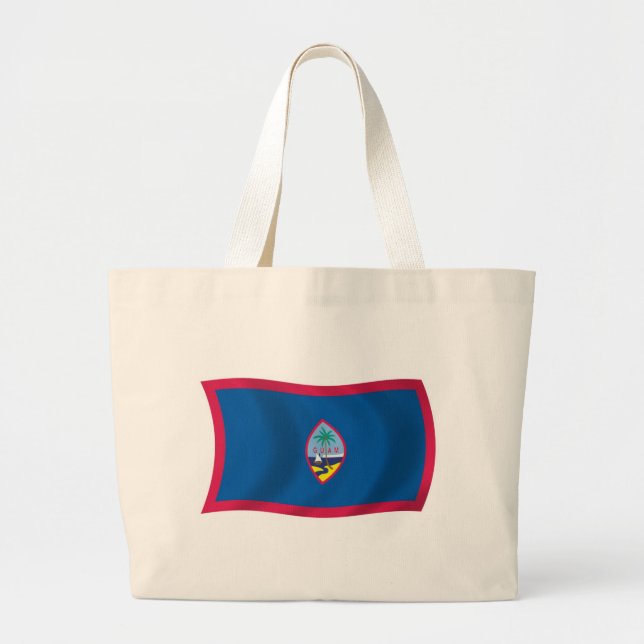 Guam Flag Tote Bag Jumbo Stoffbeutel (Vorne)