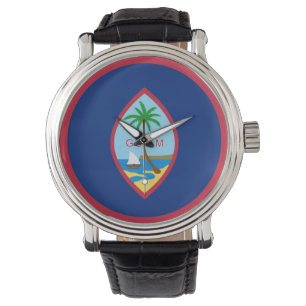 Guam-Flagge Armbanduhr
