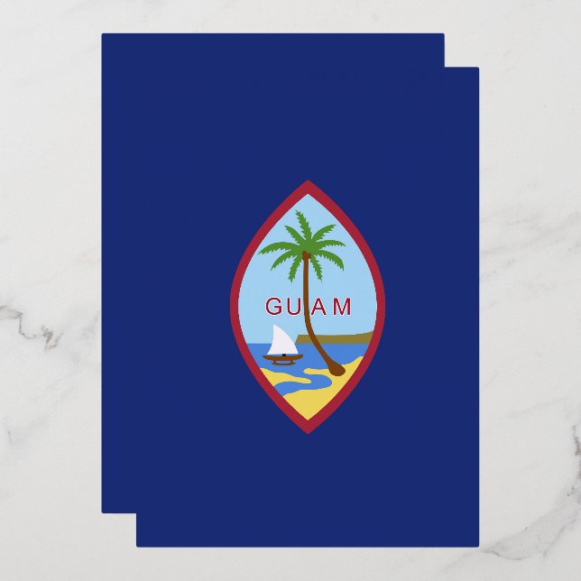 Guam-Flagge Folieneinladung (Vorderseite/Rückseite)