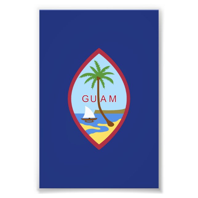 Guam-Flagge Fotodruck (Vorne)