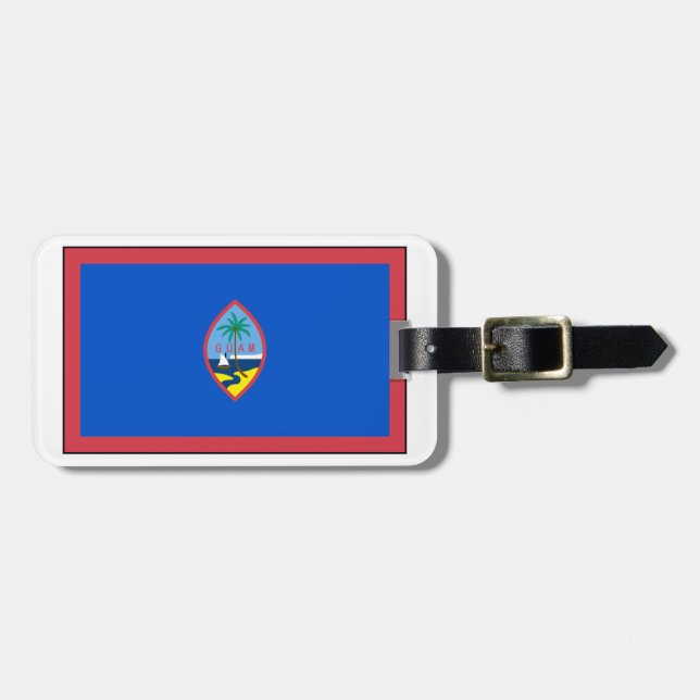 Guam-Flagge Gepäckanhänger (Vorderseite horizontal)