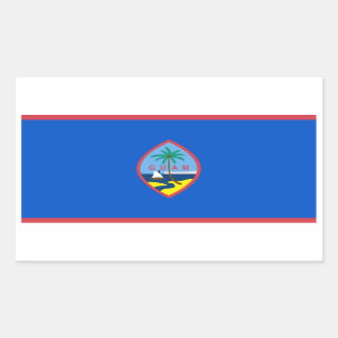 Guam-Flagge GU Rechteckiger Aufkleber