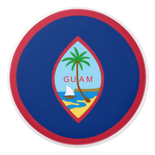 Guam-Flagge Keramikknauf