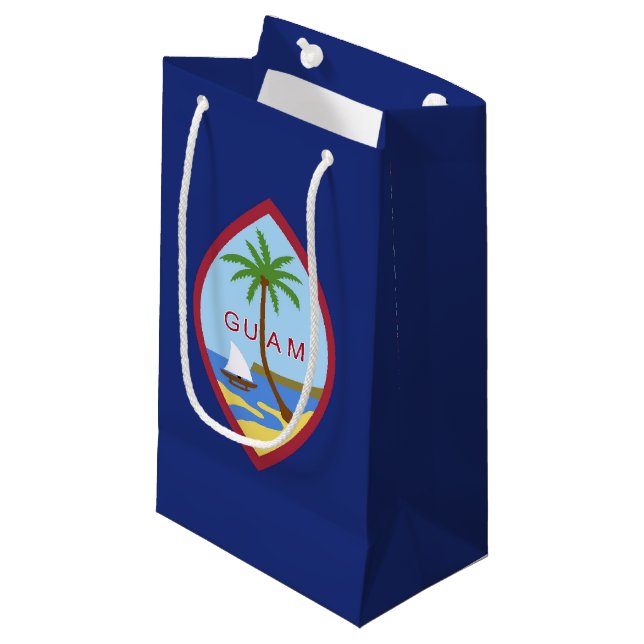 Guam-Flagge Kleine Geschenktüte (Vorderseite Schrägansicht)