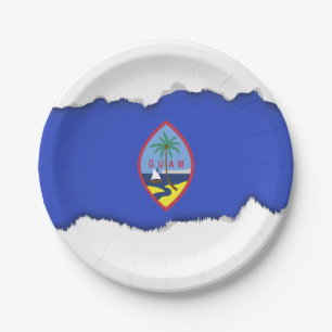 Guam-Flagge Pappteller
