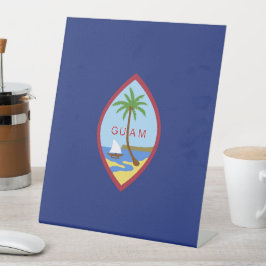Guam-Flagge Sockelschild