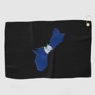Guam-Flagge und -Karte Golfhandtuch