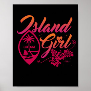 Guam Flower Chamorrita Guam Island Guamanian Girl Poster