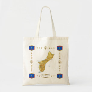 Guam-Karte + Flaggen-Tasche Tragetasche
