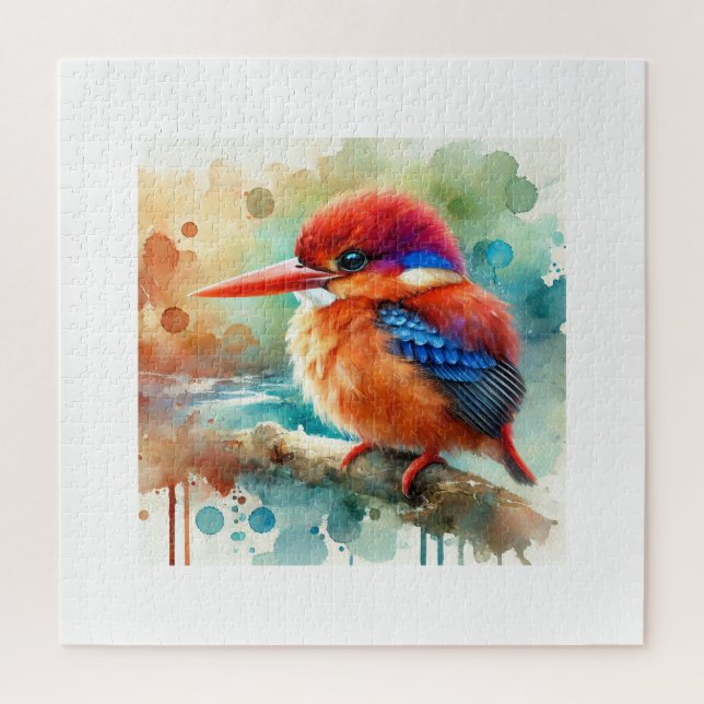 Guam kingfisher 310724AREF135 - Watercolor (Vertikal)