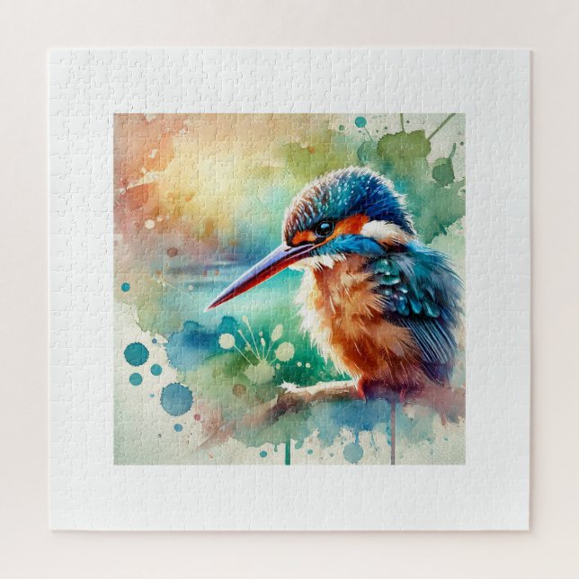 Guam Kingfisher Bird 150624AREF120 - Watercolor (Vertikal)