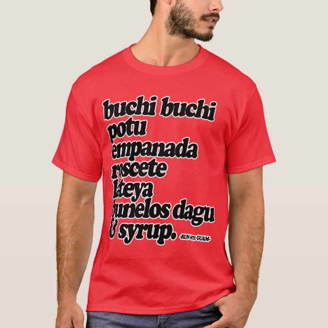 GUAM LASSEN 671 Chamorro Imbisse laufen T-Shirt (Vorderseite)