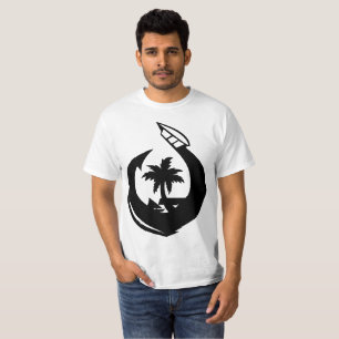 GUAM LASSEN 671 Haken u. Siegel-Schwarzes laufen T-Shirt