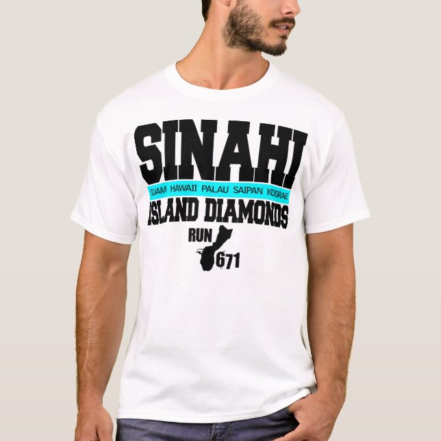 GUAM LASSEN 671 Sinahi Insel-Diamanten laufen T-Shirt (Vorderseite)