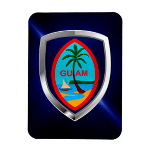 Guam Mettalic Emblem Magnet