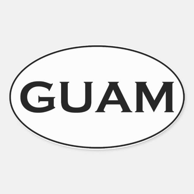 GUAM OVALER AUFKLEBER (Vorderseite)