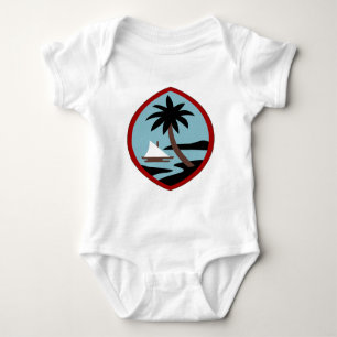 Guam-Palme- und Strandfrieden beruhigen Freude Baby Strampler