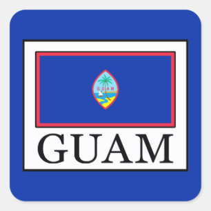 Guam Quadratischer Aufkleber
