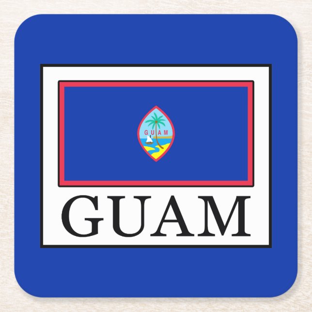 Guam Rechteckiger Pappuntersetzer (Vorderseite)