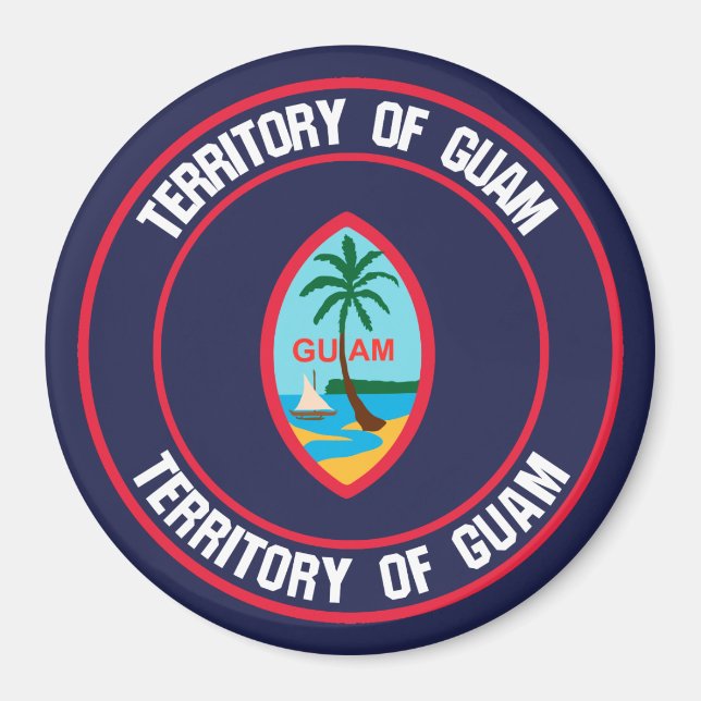 Guam Round Emblem Magnet (Vorne)