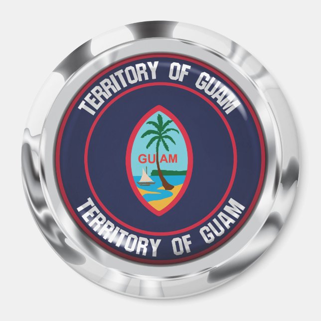 Guam Round Emblem Magnet (Vorne)
