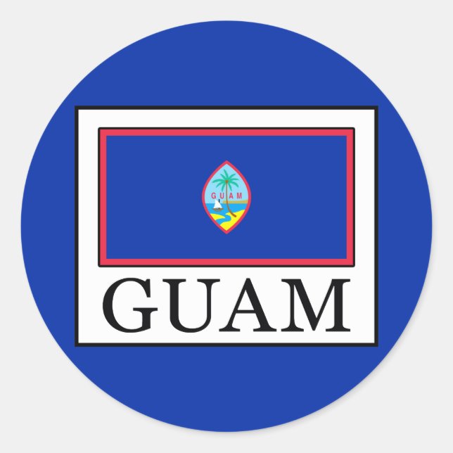Guam Runder Aufkleber (Vorderseite)