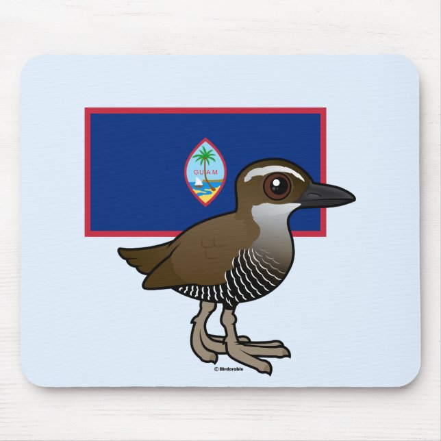Guam-Schiene mit Flagge Mousepad (Vorne)
